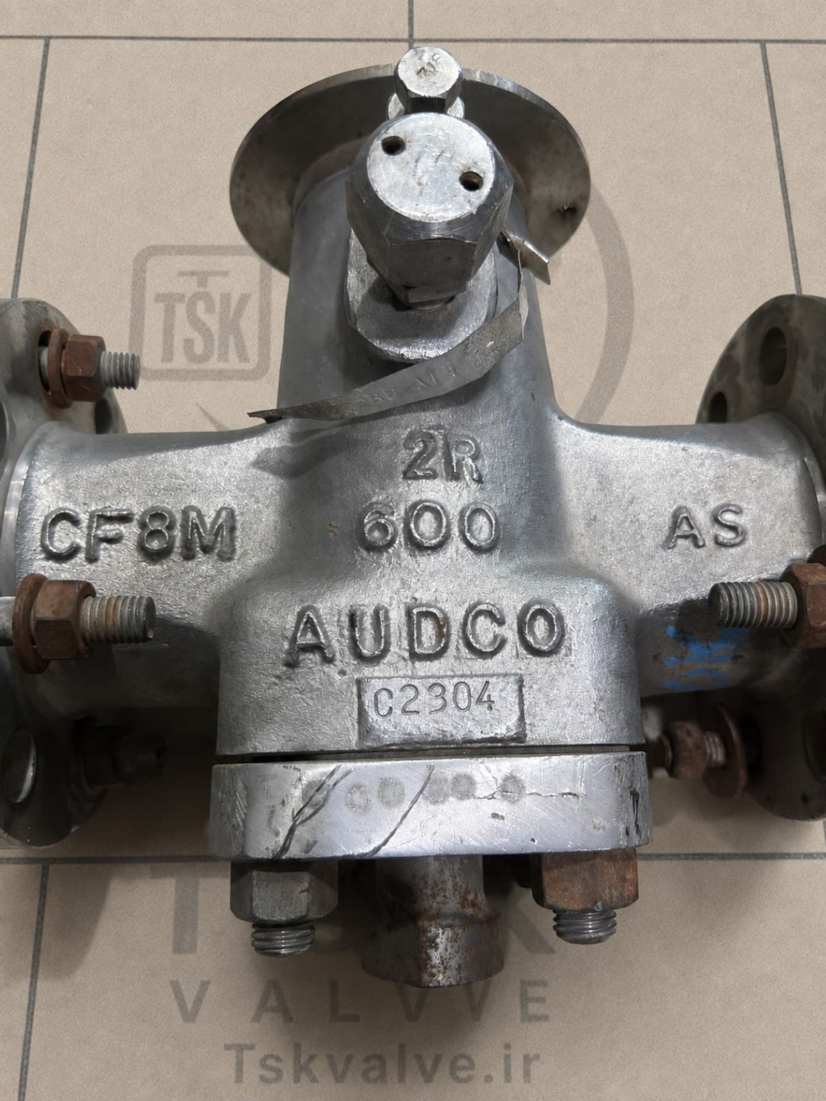 AUDCO 2" (2R) Class 600 CF8M flanged plug valve